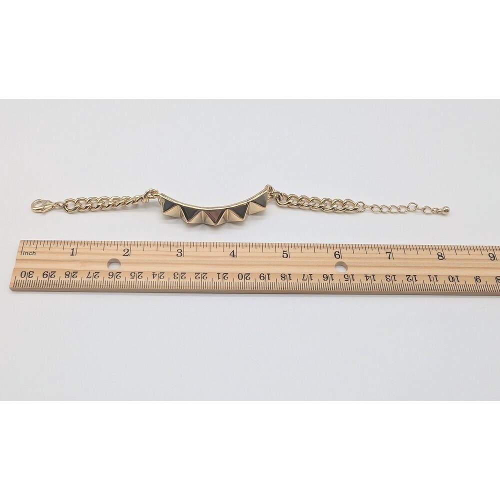 Mixed Lot Gold Tone Bracelets Bangle Chain Wrap Rhinestone - Picture 10 of 16